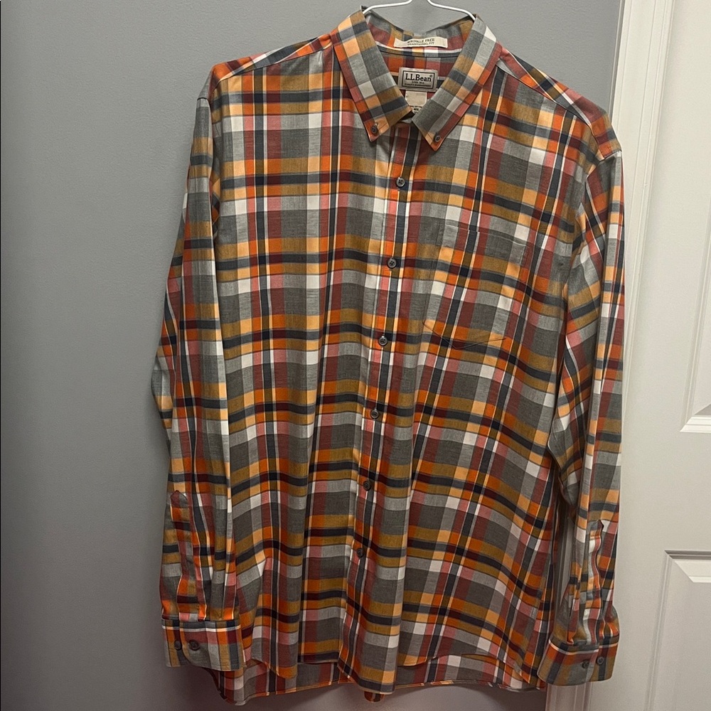 LLBean Wrinkle Free Plaid Shirt